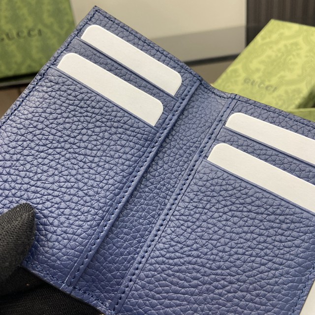 gucci專櫃新款原廠皮男士錢包 古馳雙G卡片夾 jcp2227